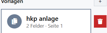 Gespeicherte Vorlage hkp anlage mit zwei Feldern